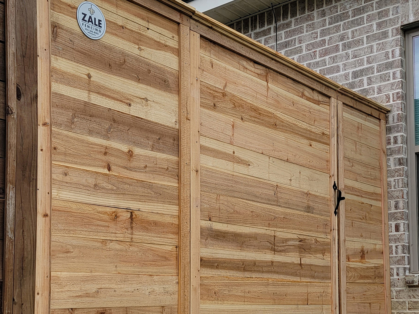 Kenner LA horizontal style wood fence