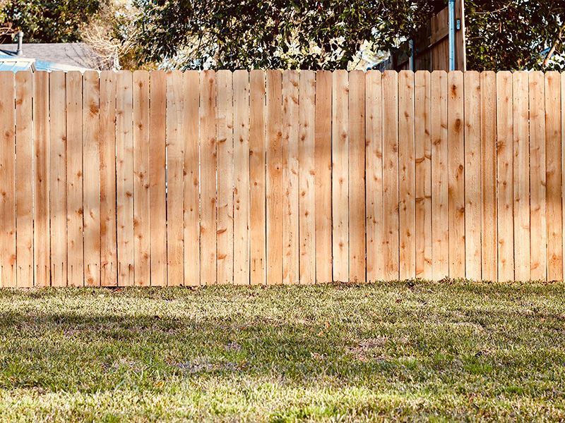 St. Tammany Parish LA stockade style wood fence