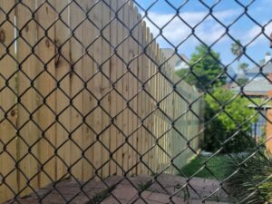 Photo of chain link fence in Slidell, Louisiana
