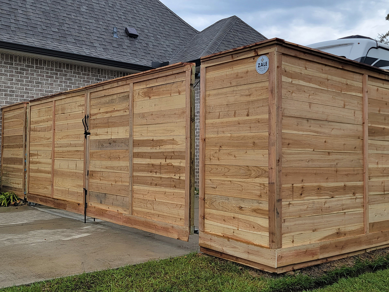 Photo of a wood privacy fence in Slidell, LA