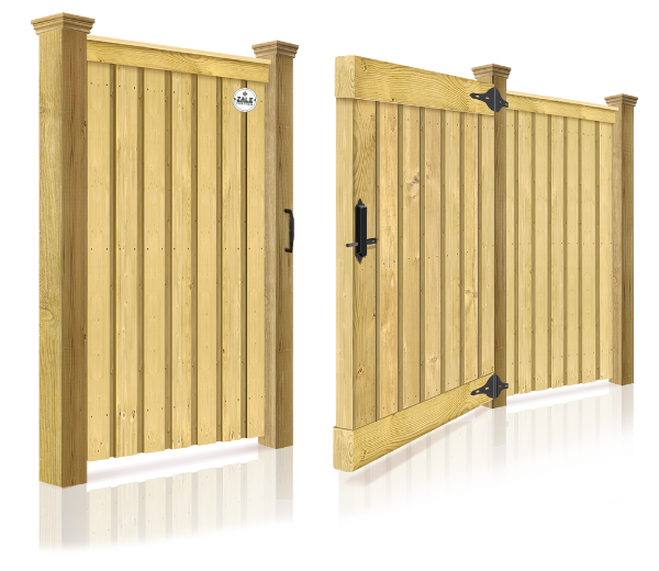 example of a wood fence gate in Slidell Louisiana