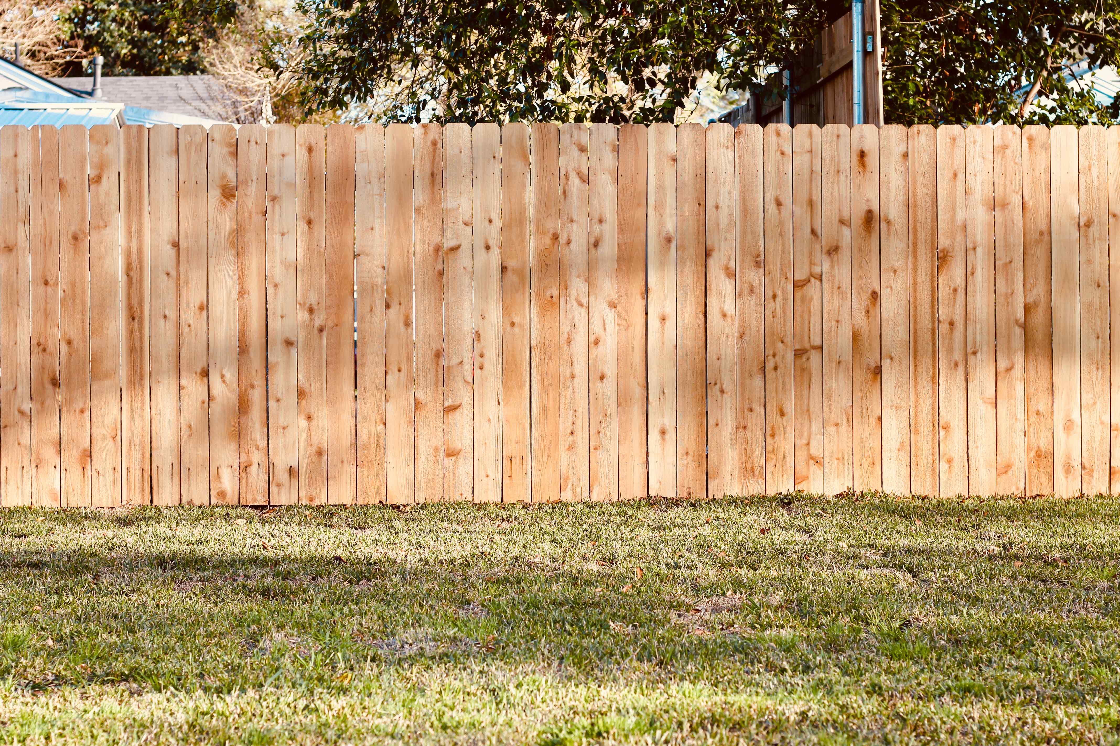 Abita Springs LA stockade style wood fence